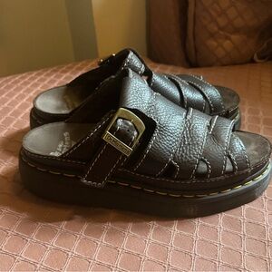 Dr. Martens Brown MAXXY Slide Sandals